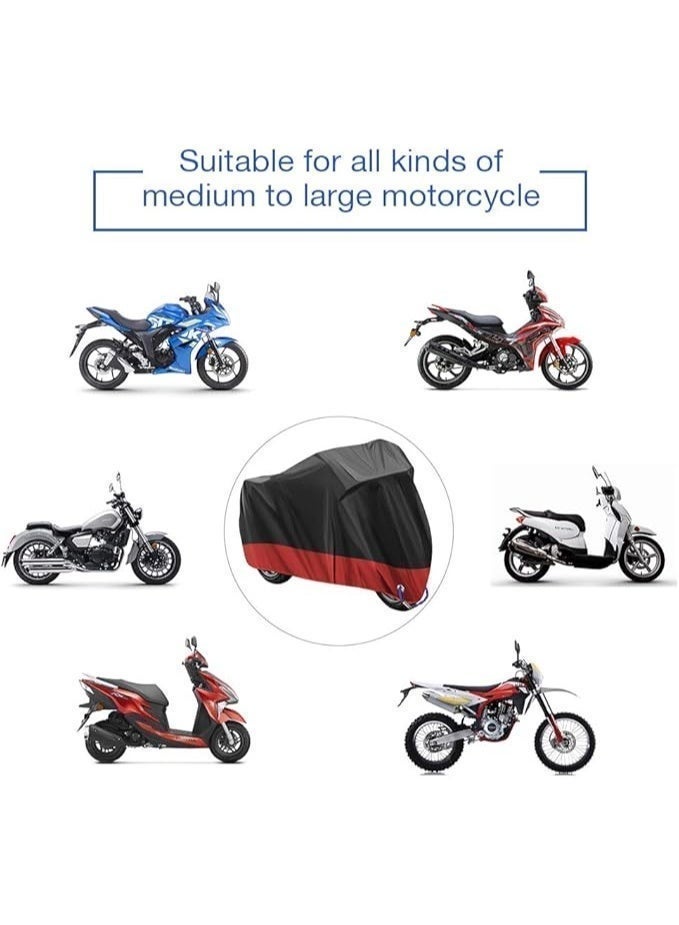 Waterproof Motorcycle Cover, Motorcycle or Scooter Cover Oxford 190T, Protection Against Dust, UV, Debris, Rain, for Motorcycles - Image 3